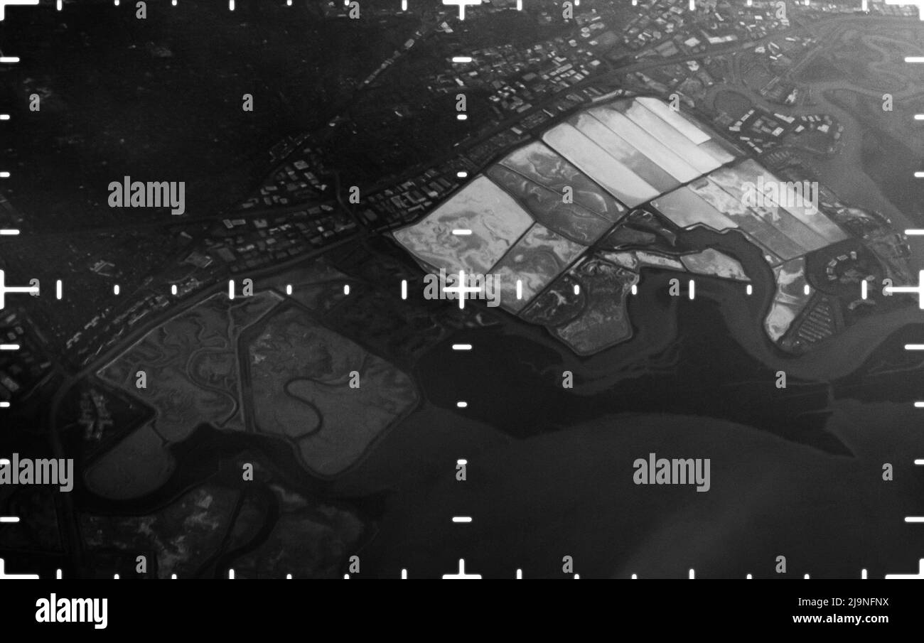Ein Luftbild eines Spionagesatelliten Stockfoto