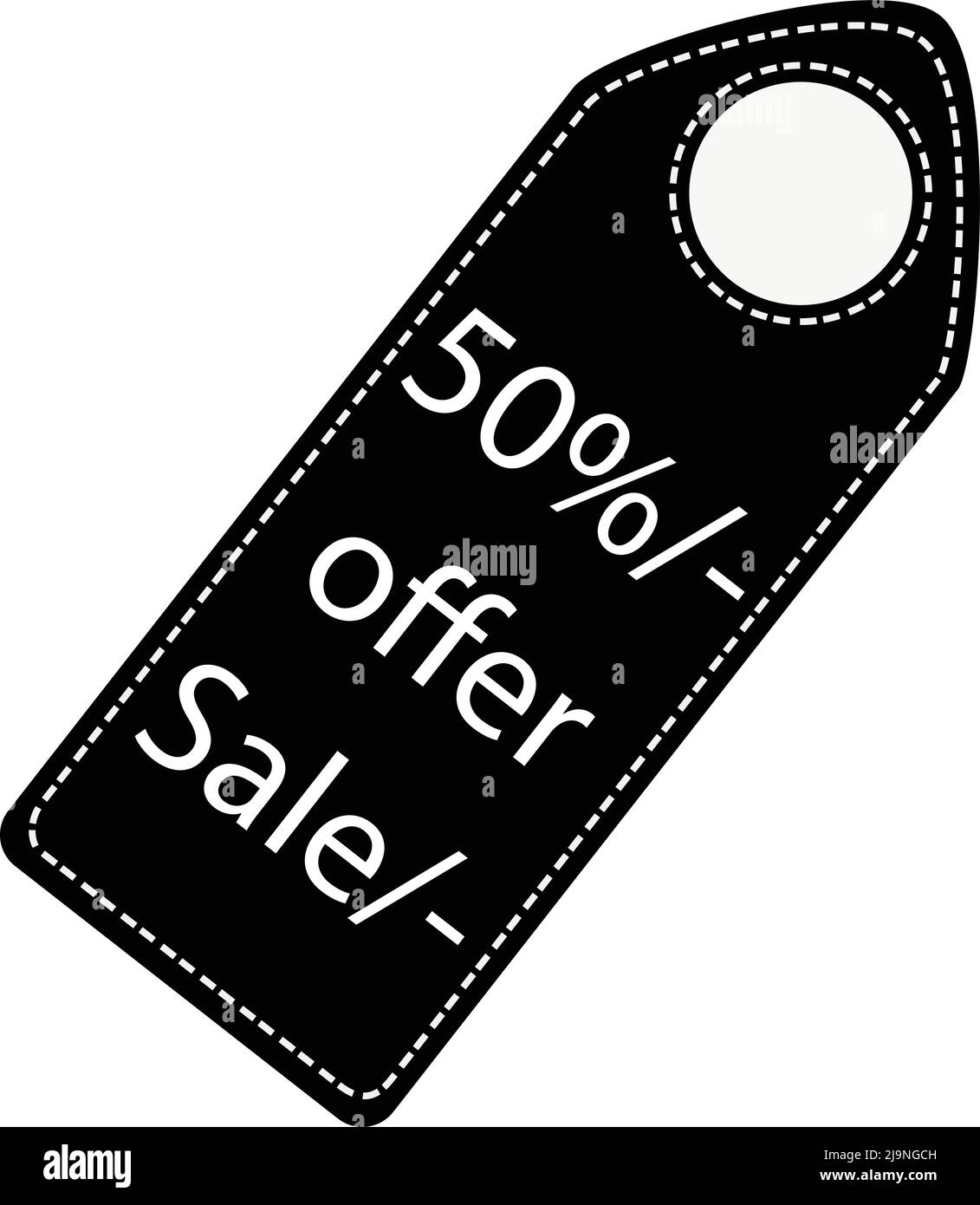 Kleid Verkauf Tag Werbekarte. Auf weißem Hintergrund Stock Vektor