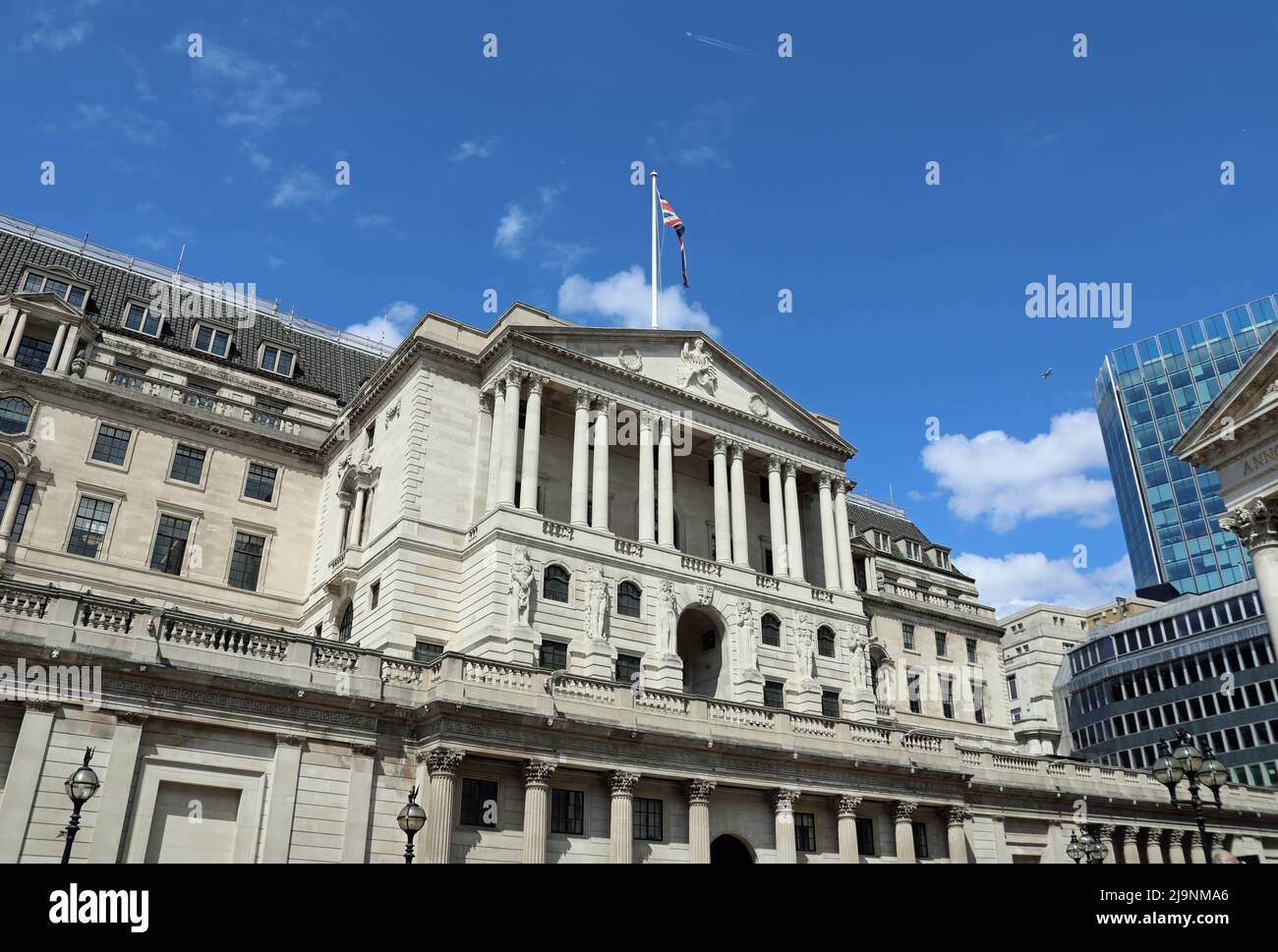Gebäude der Bank of England in der Threadneedle Street in der City of London Stockfoto