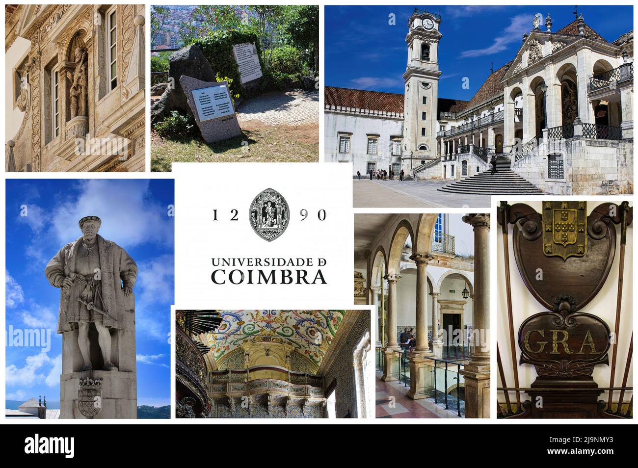 Die Universität von Coimbra (Portugal) eine der ältesten und renommiertesten Universitäten Europas ist Teil des UNESCO-Erbes. Stockfoto