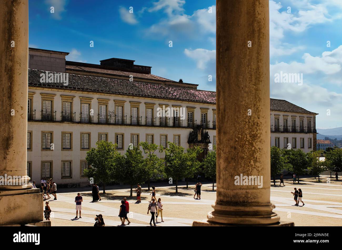 L'Università di Coimbra (Portogallo) una delle Università più antiche e prestigiose d'Europa fa parte del patrimonio UNESCO. Die Universität von Coimbra Stockfoto