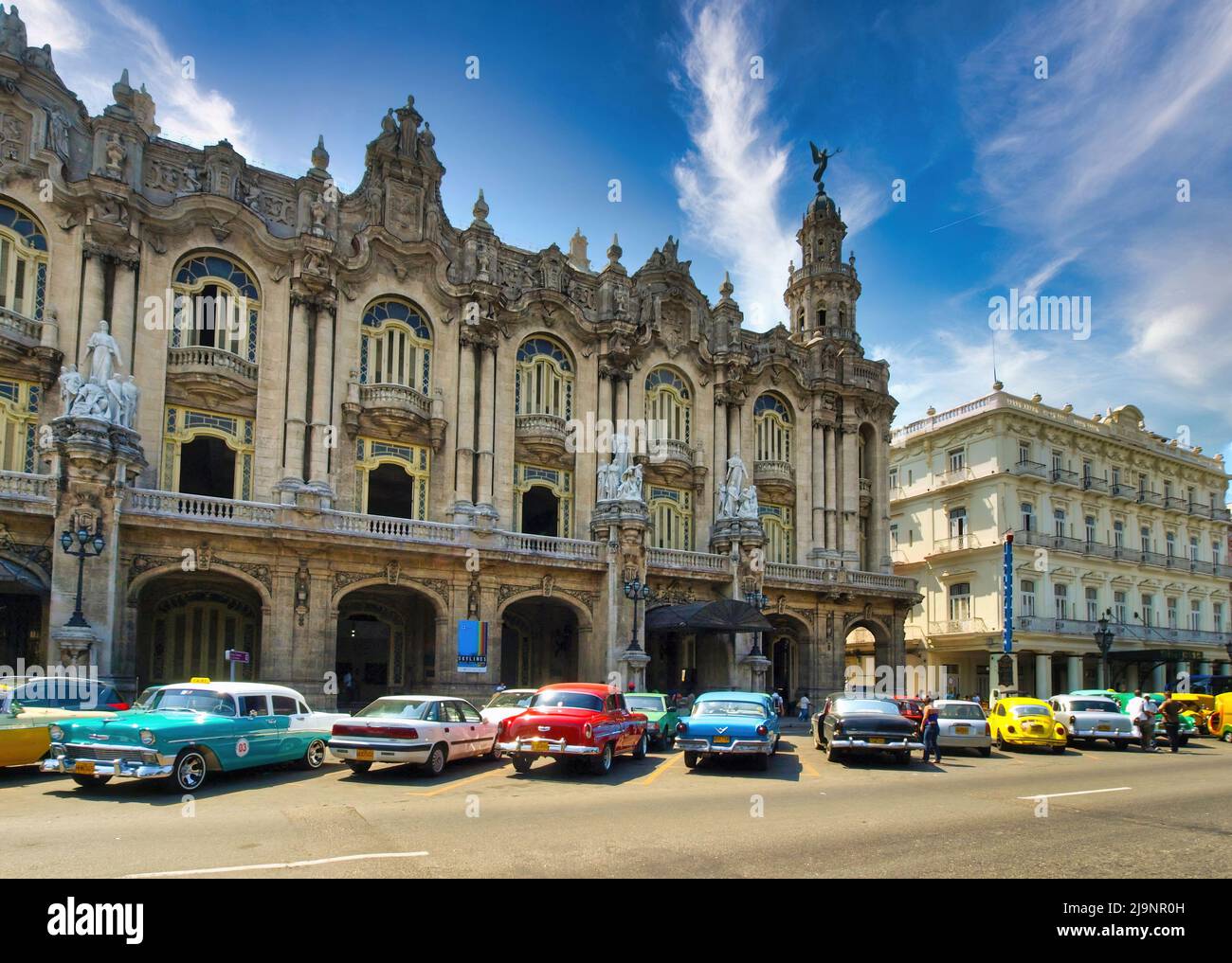 Die wunderschöne und farbenfrohe Hauptstadt Kubas, Havanna, eines der beliebtesten Reiseziele der Welt. Stockfoto