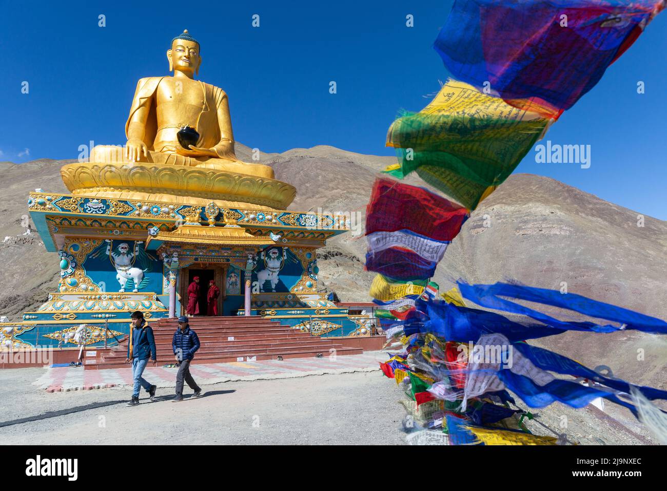 Riesige Bouddha-Statue im Kloster Stok in Ladhak, indien Stockfoto