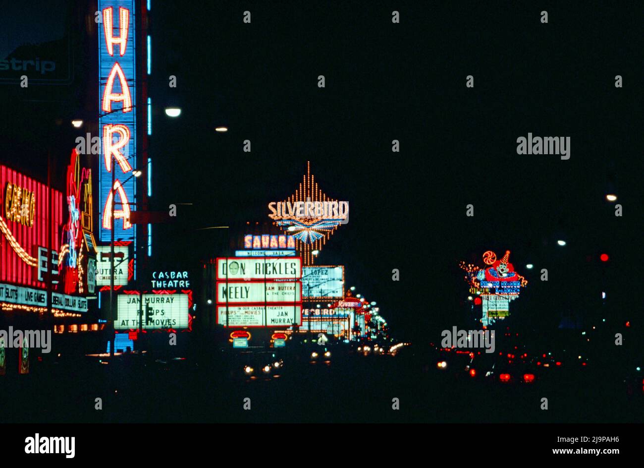 Sahara und Silverbird Casinos in Las Vegas im Jahr 1979 Stockfoto