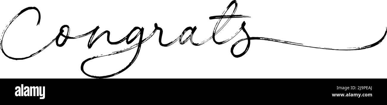 Gratzen Vektor handgezeichnete schwarze Linie Schriftzug. Stock Vektor