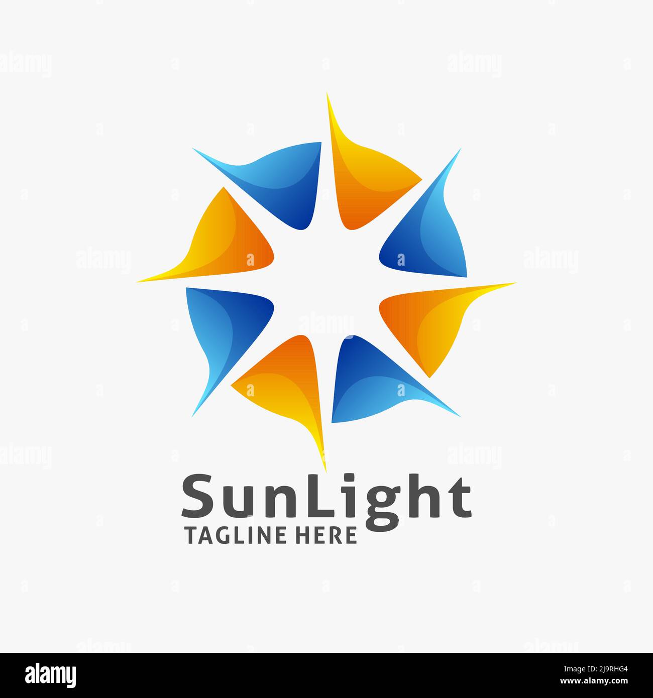 Kreatives Sunlight-Logo-Design Stock Vektor