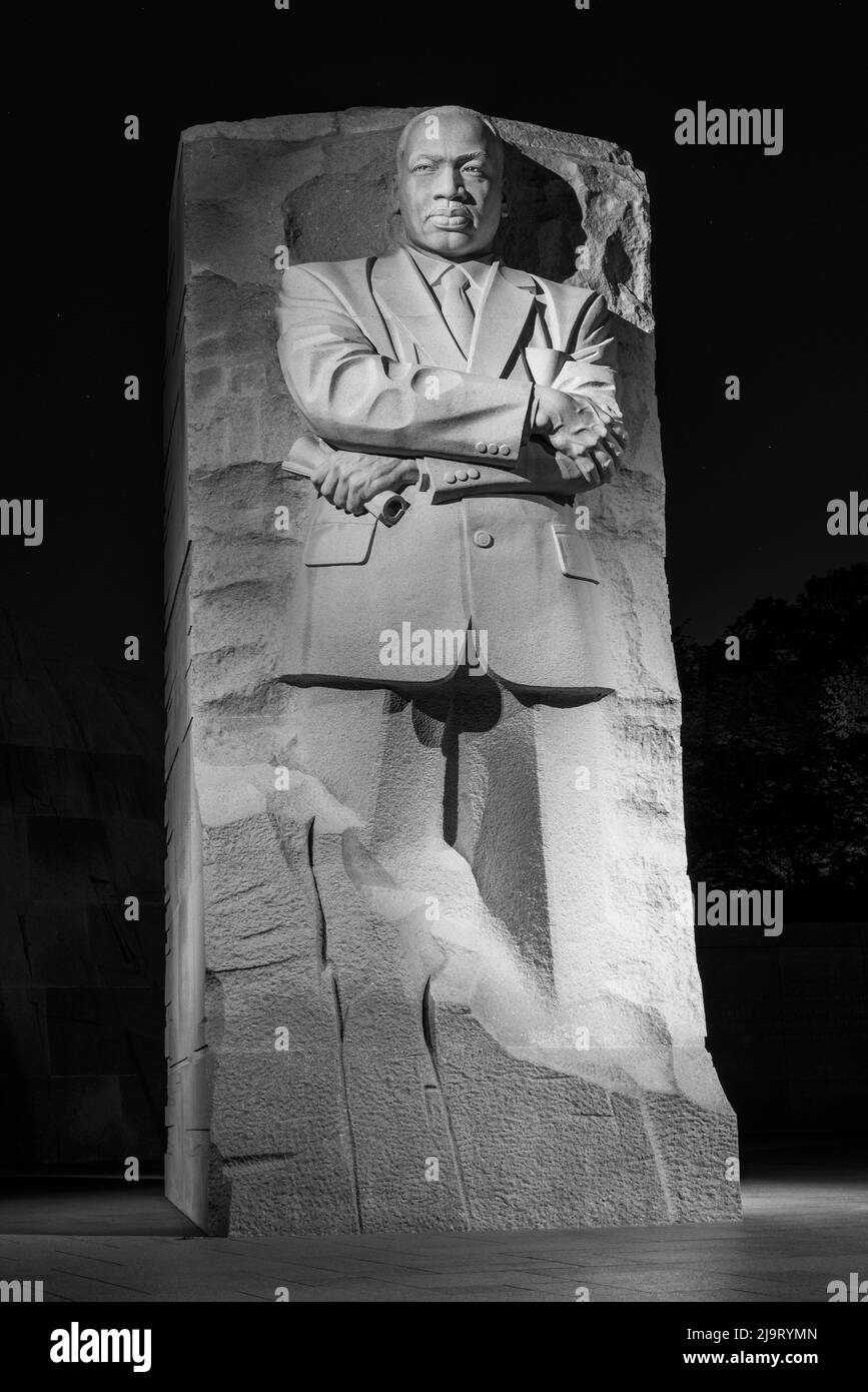 USA, District of Columbia. Martin Luther King, Jr. Memorial bei Nacht Stockfoto