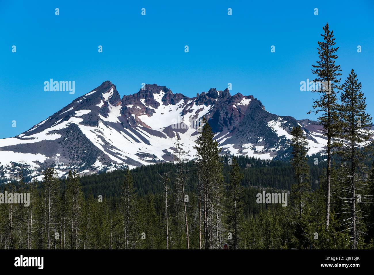 Bend, Oregon, USA. Three Sisters Mountains. Stockfoto