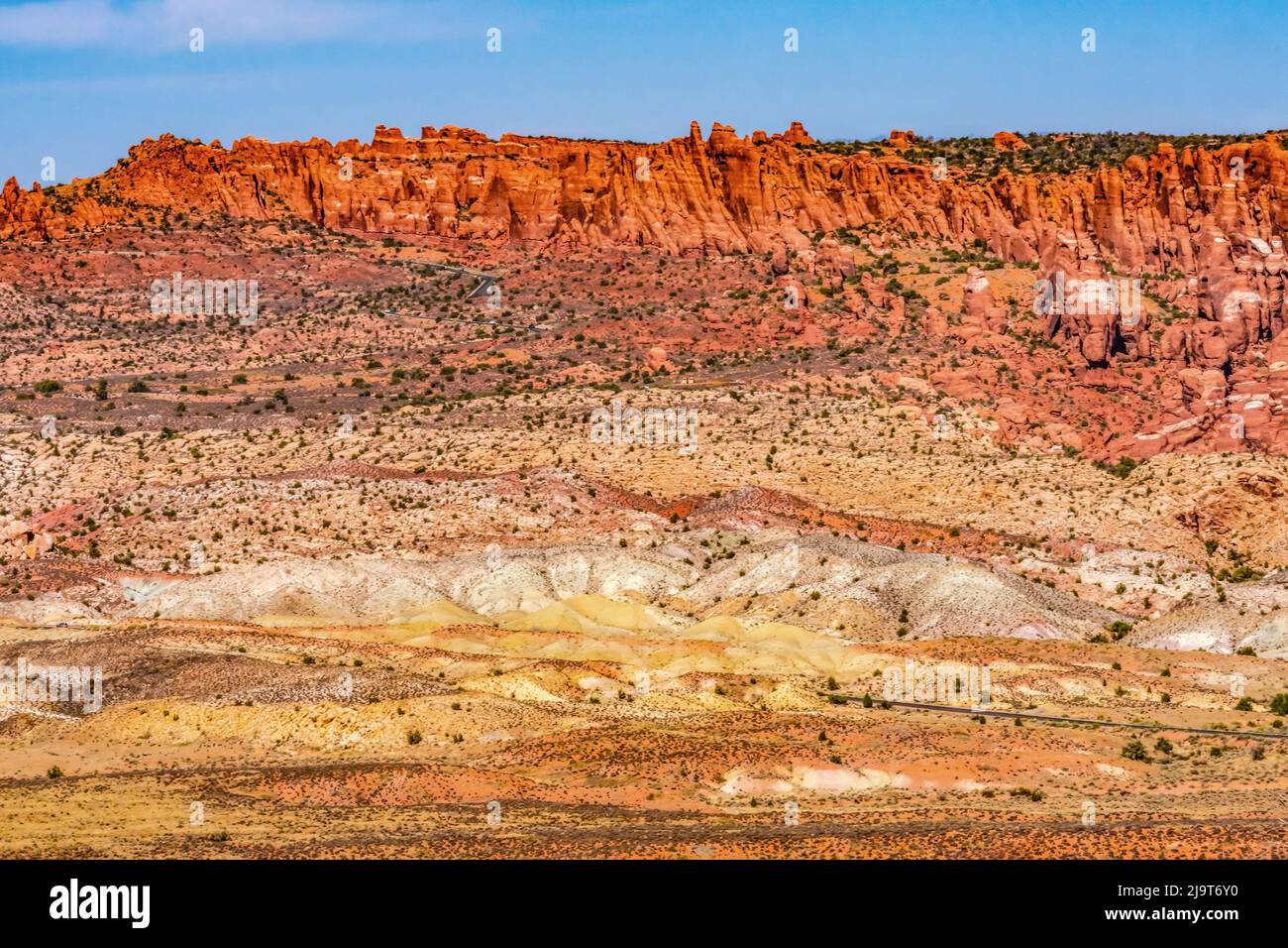 Painted Desert, Fiery Furnace, Arches National Park, Moab, Utah, USA. Stockfoto