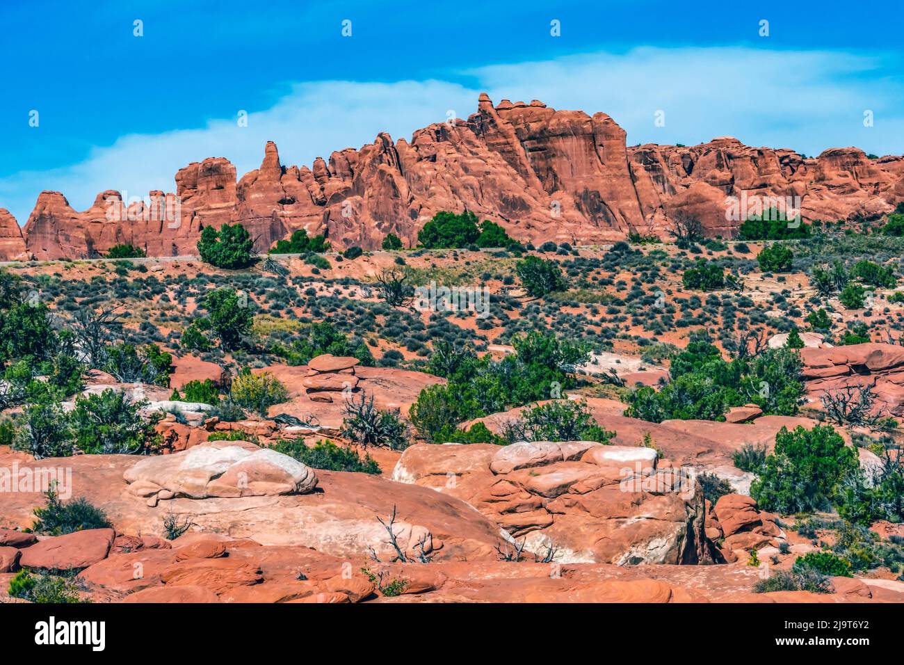 Painted Desert, Fiery Furnace, Arches National Park, Moab, Utah, USA. Stockfoto