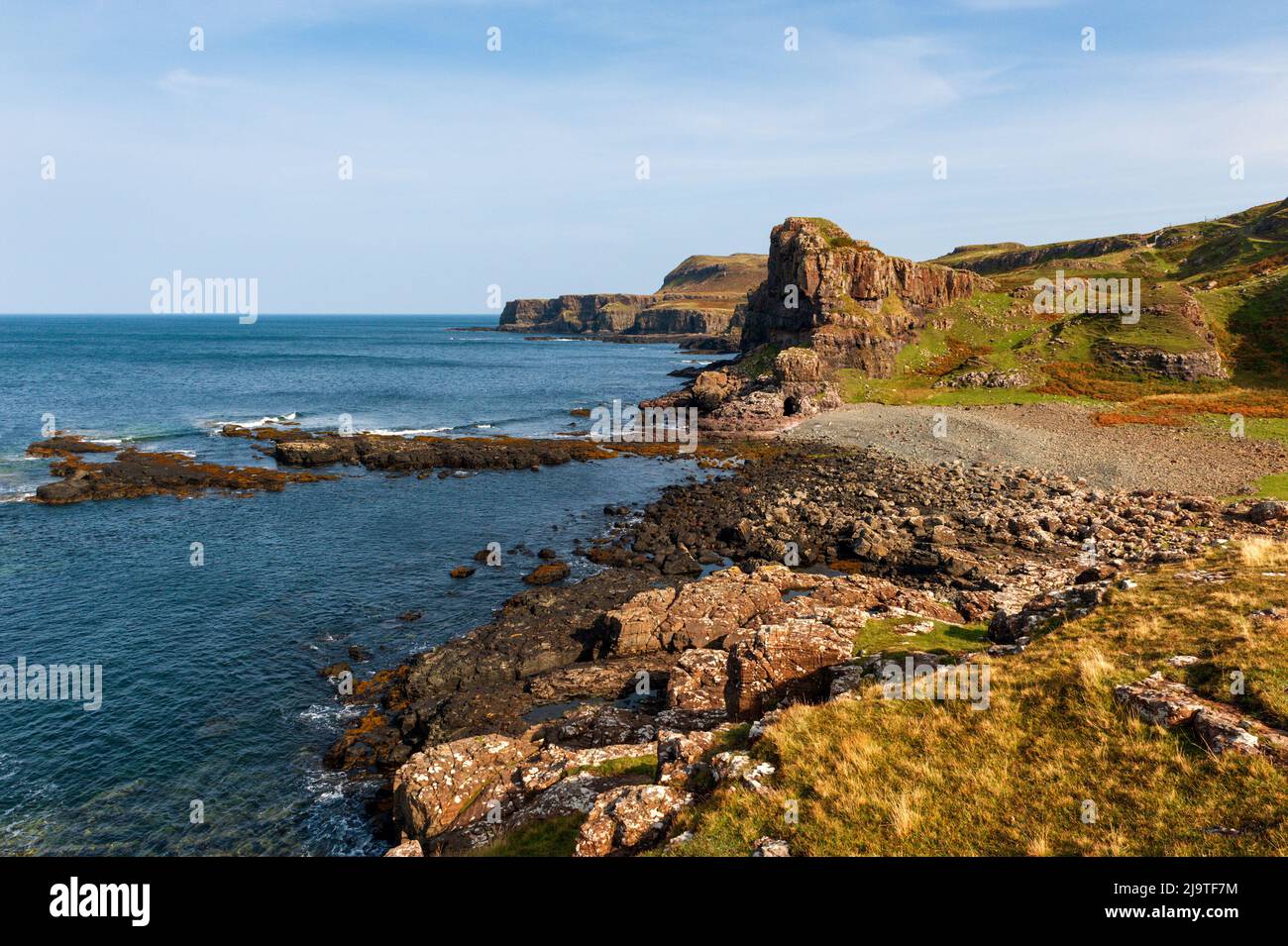 Port Haun auf dem Trenshnish Coastal Path auf der Isle of Mull, Schottland Stockfoto
