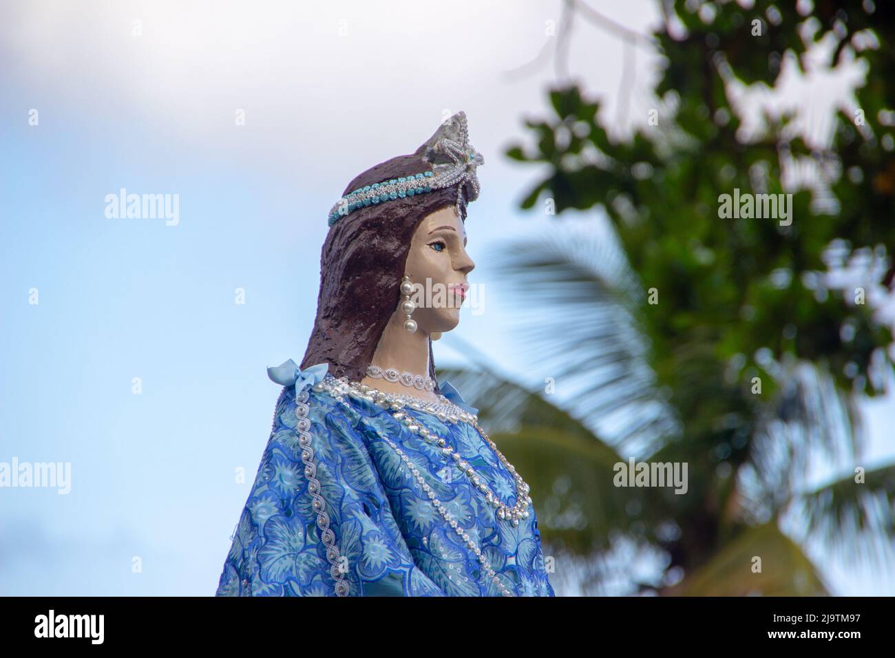 Iemanja-Statue in Rio de Janeiro, Brasilien - 29. Dezember 2018 : Iemanja-Statue auf der Party zu seinen Ehren in der Cana in Rio de Janeiro. Stockfoto