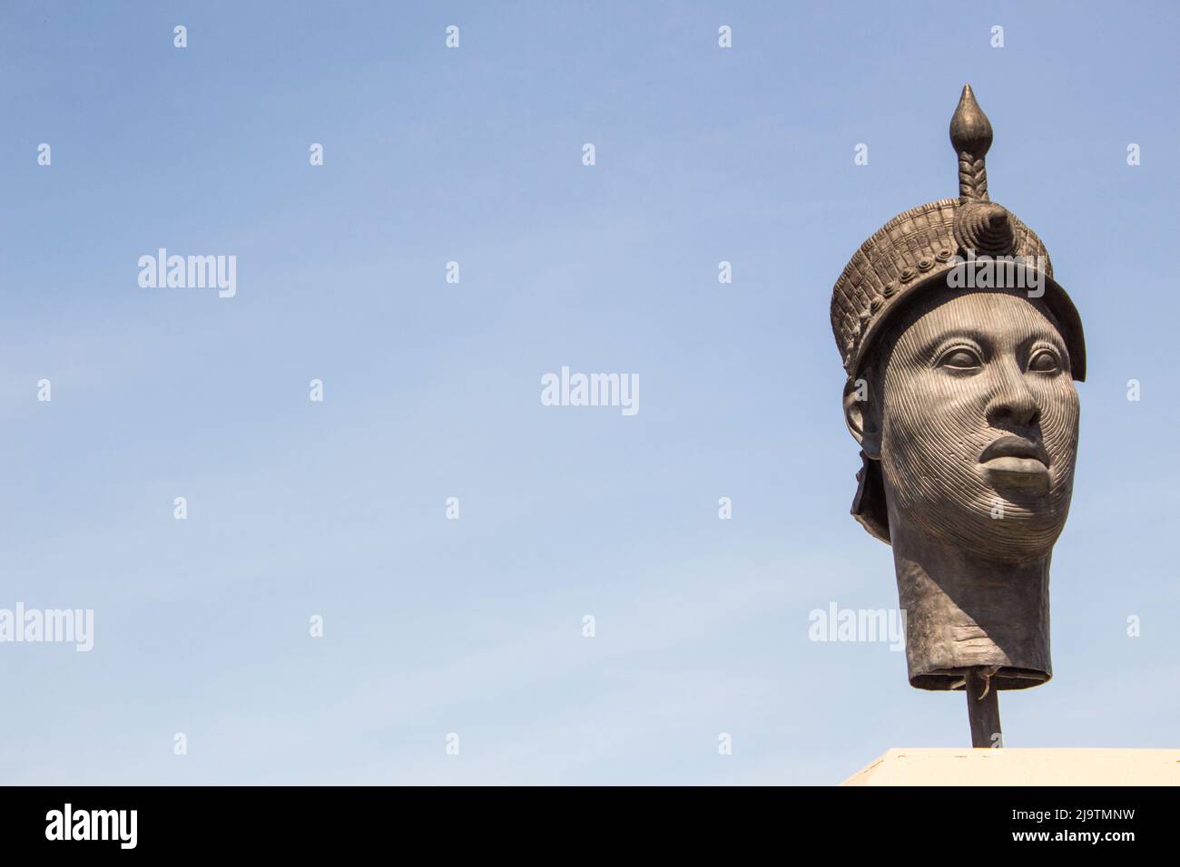 Statue von Zumbi dos Palmares in Rio de Janeiro, Brasilien - 21. Oktober 2013 : Vorderseite der Statue von Zumbi dos Palmares in Rio de Janeiro. Stockfoto