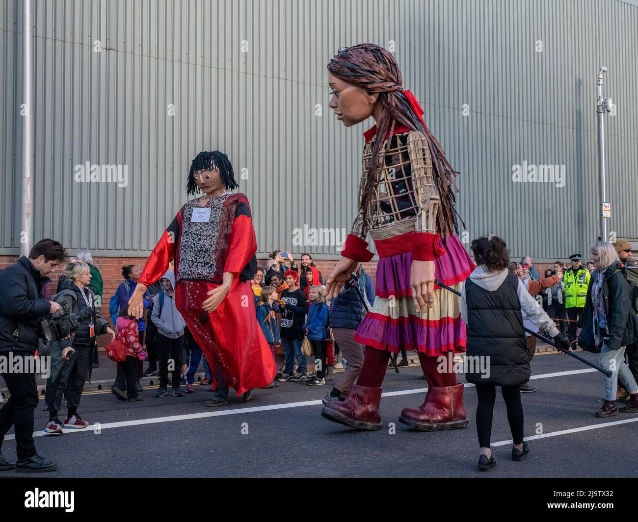 Glasgow, Schottland, Großbritannien. 10.. November 2021: Amal und Storm in Govan während Cop26 in Glasgow. Stockfoto