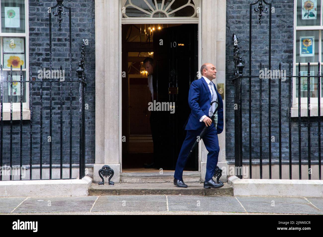 London, England, Großbritannien. 25.. Mai 2022. Andrew GRIFFITH, Direktor der Number 10 Policy Unit, verlässt die Downing Street 10. (Bild: © Tayfun Salci/ZUMA Press Wire) Stockfoto