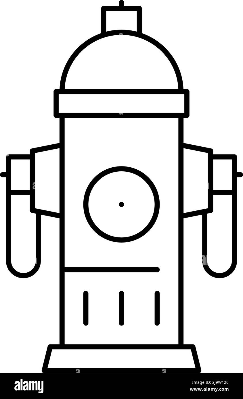 Vektorgrafik für Symbole der Hydrantenbrandleitung Stock Vektor