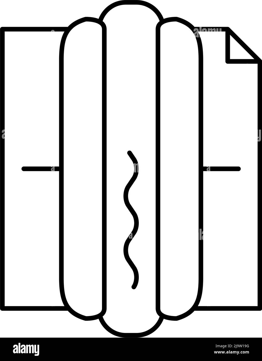Abbildung des Symbols für Hot Dog Street Food Line Stock Vektor