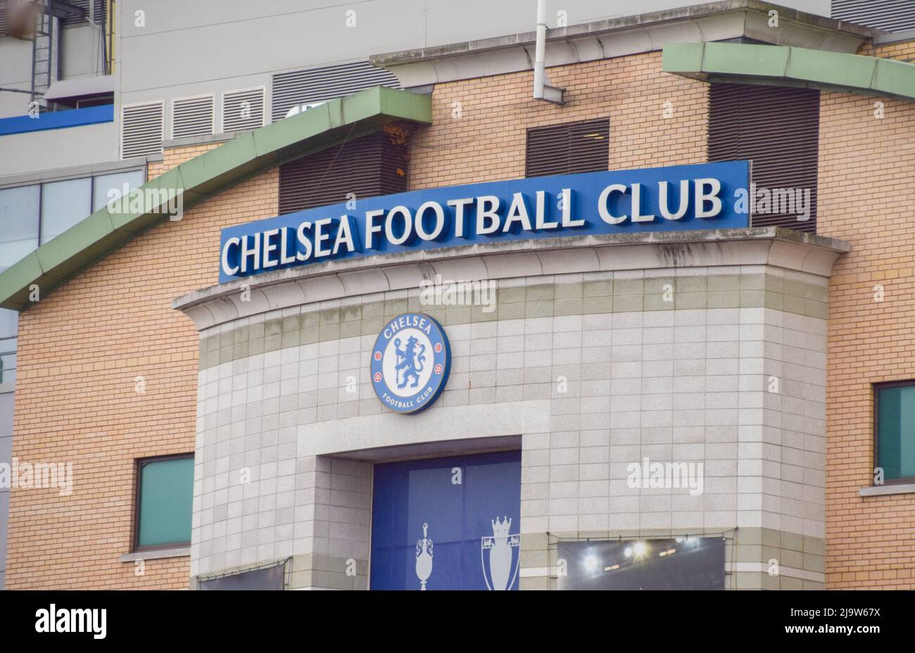 Stadion Stamford Bridge, Heimstadion des FC Chelsea. London, Großbritannien. März 2022. Stockfoto