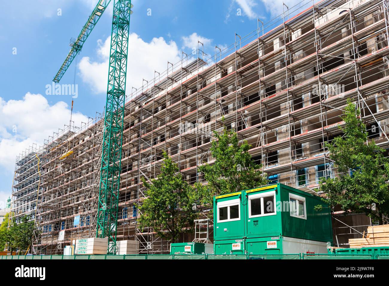 Hamburg, Deutschland - 12. Juli 2011 : Bauarbeiten nördlich der Hamburger Innenstadt Stockfoto