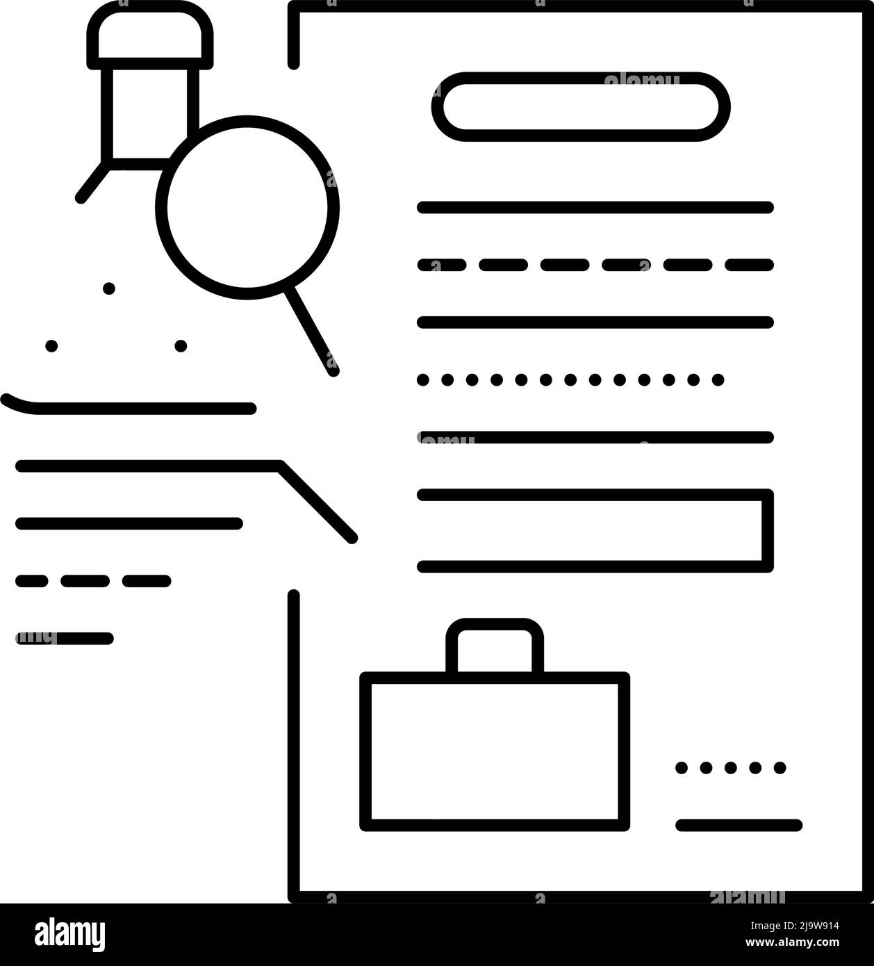 Abbildung des Symbols für die Pre-employment Drug Test Line Stock Vektor