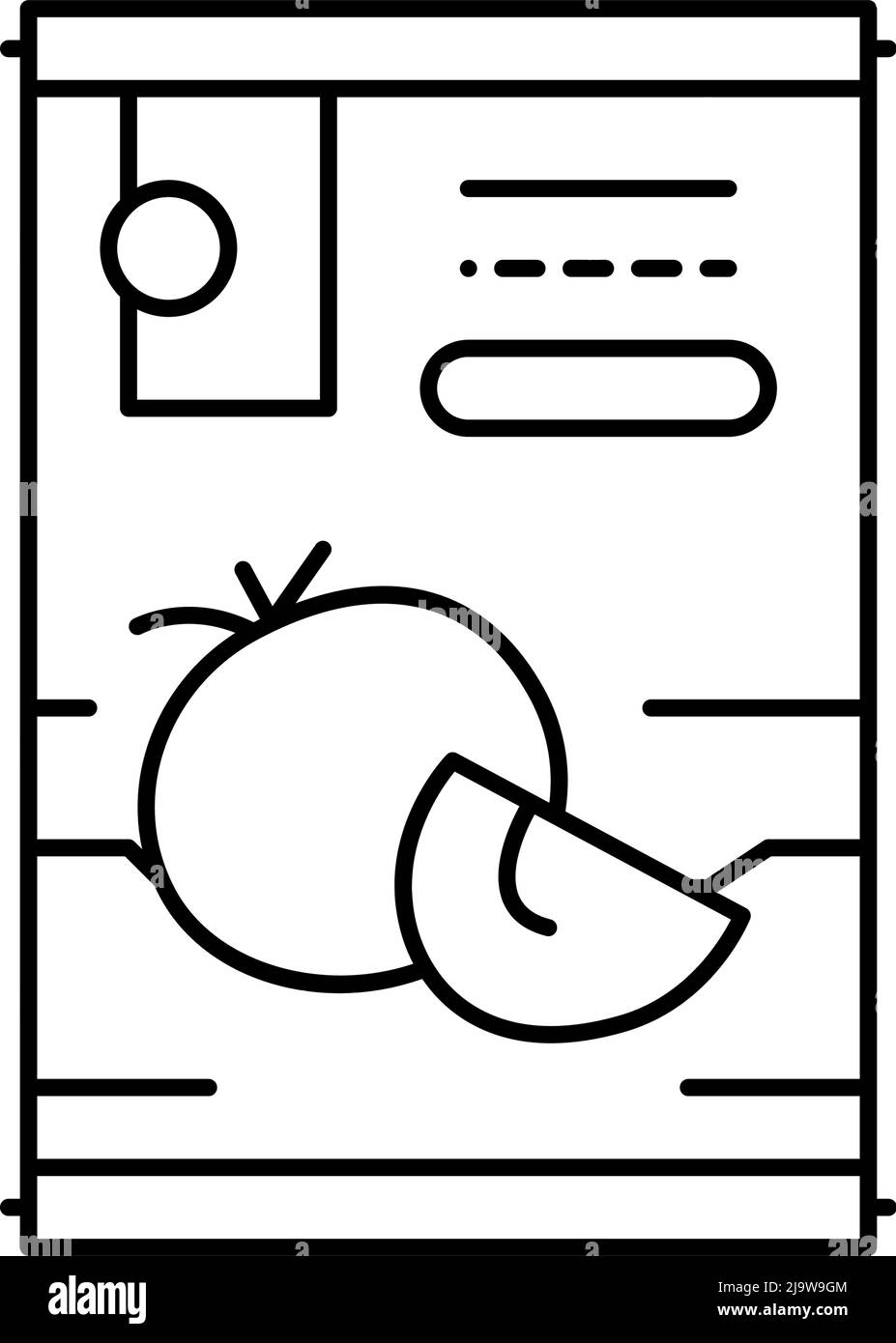 Tomatenmark Linie Symbol Vektor-Illustration Stock Vektor