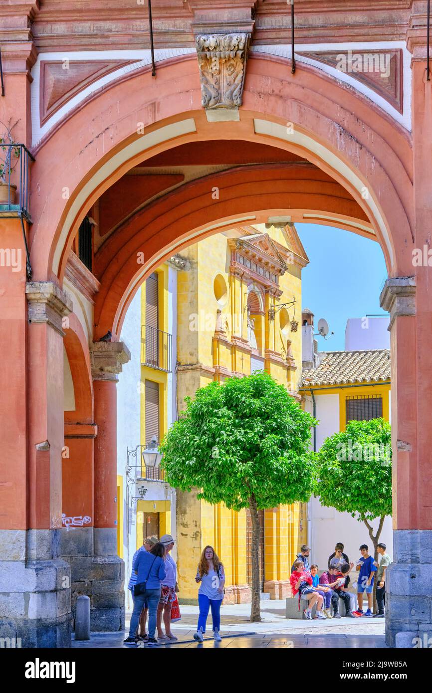 Plaza de la Corredera, Cordoba. Andalusien, Spanien Stockfoto