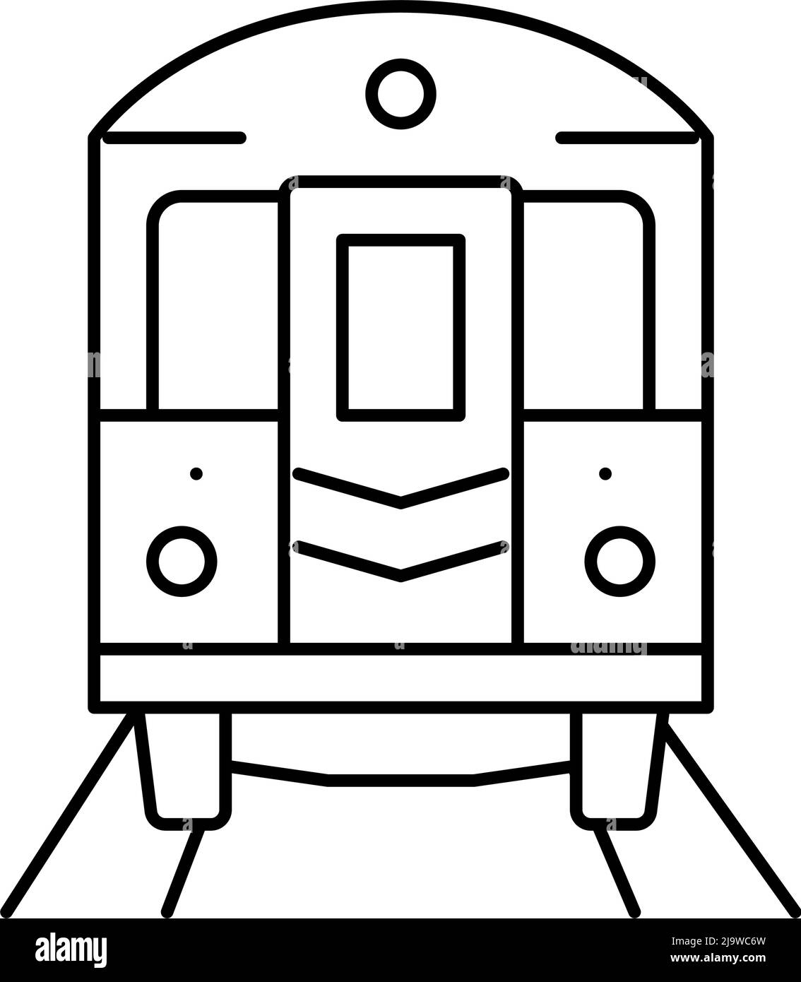 U-Bahn New york Linie Symbol Vektor Illustration Stock Vektor