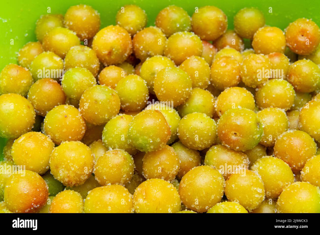 Konservierte Frucht getrocknete Pflaume salzig Süße, sonnengetrocknete und gesalzene Pflaumen für kandierte Früchte. Stockfoto