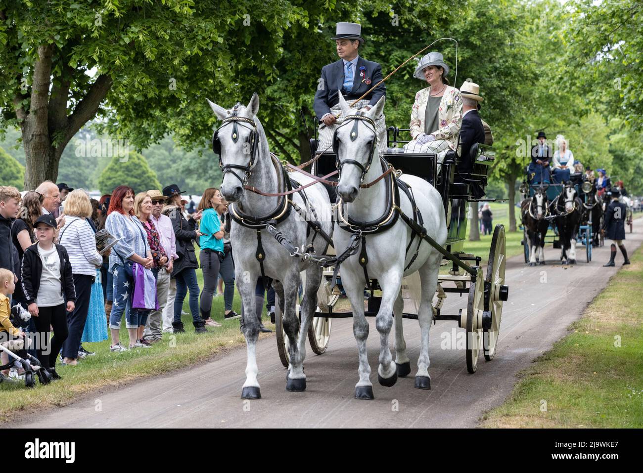 Royal Windsor Horse Show, Großbritanniens größte Outdoor-Pferdeshow, Windsor Castle, England, Großbritannien Stockfoto