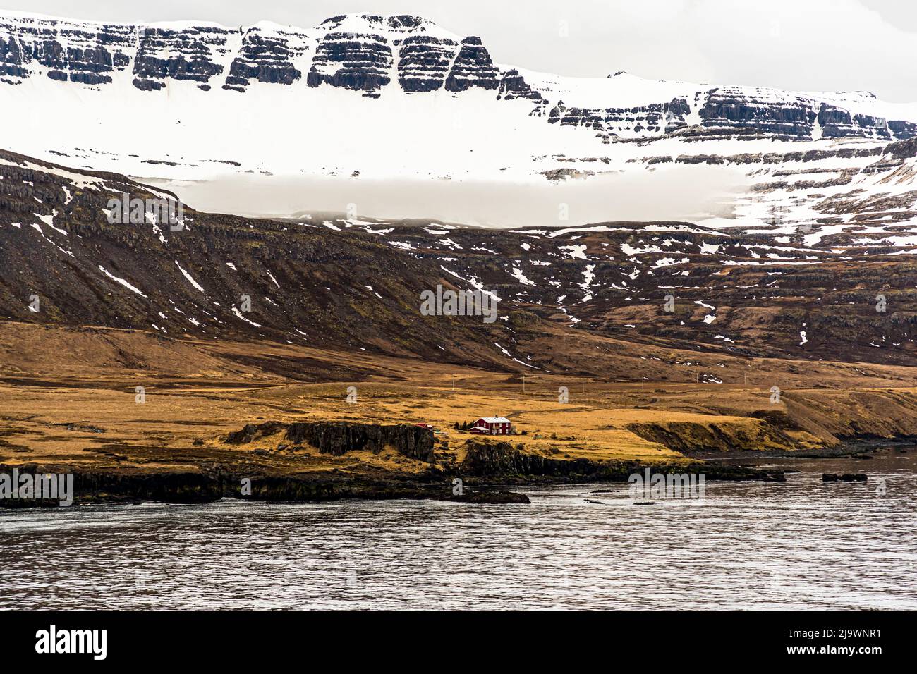 Die Ostfjorde Islands Stockfoto