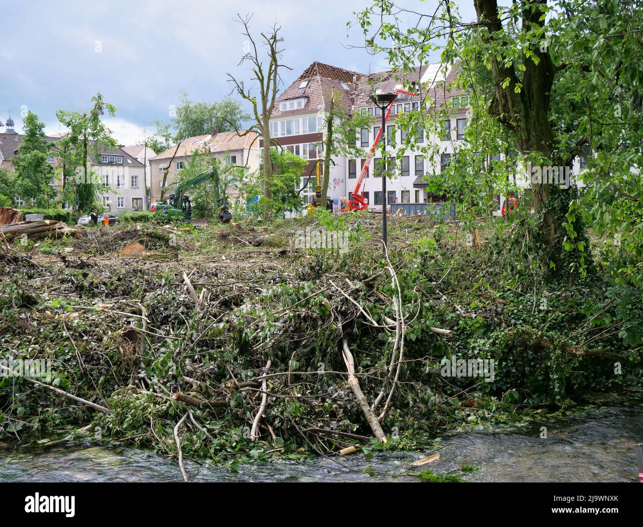 Tornado in Paderborn 20. Mai 2022 Tief Emmelinde Stockfoto