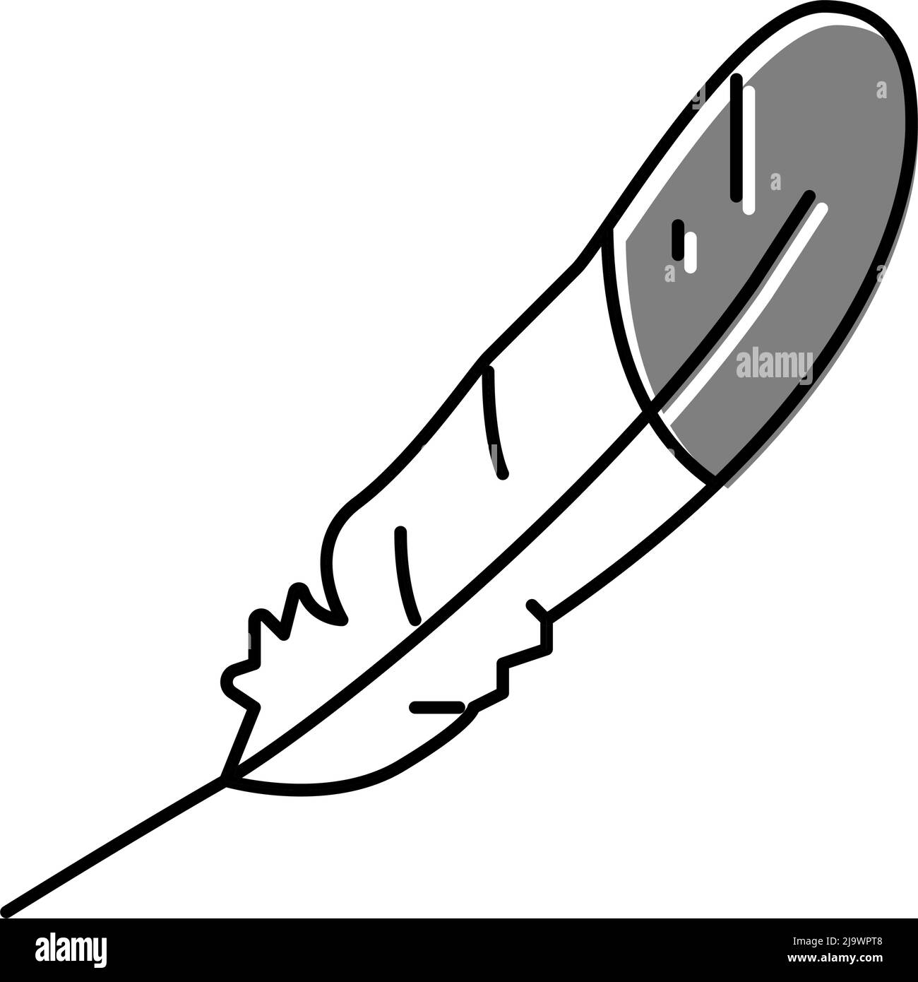 Vektorgrafik für Symbole in der Farbe von Federvögeln Stock Vektor