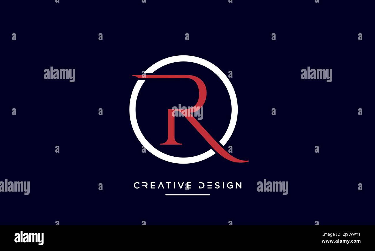 Alphabet Letters ODER RO Abstract Logo Stock Vektor