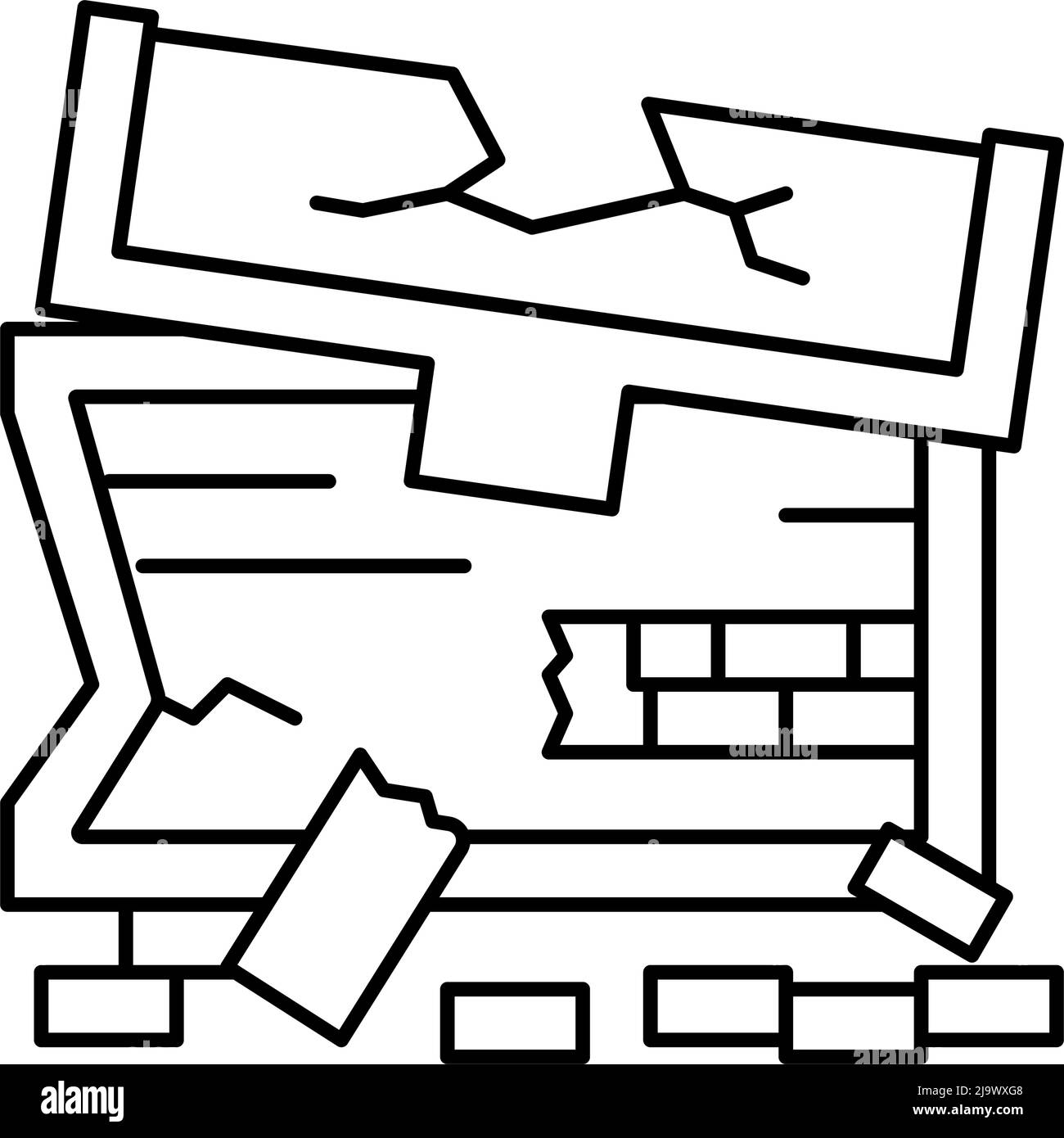 Vektorgrafik für Symbol für die gefaltete Brustlinie Stock Vektor