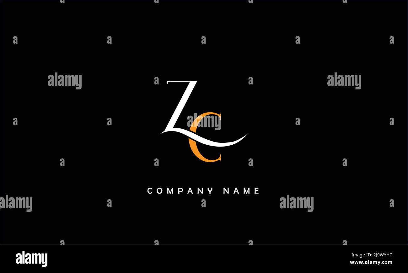 ZC, CZ abstrakte Buchstaben Logo Monogramm Stock Vektor