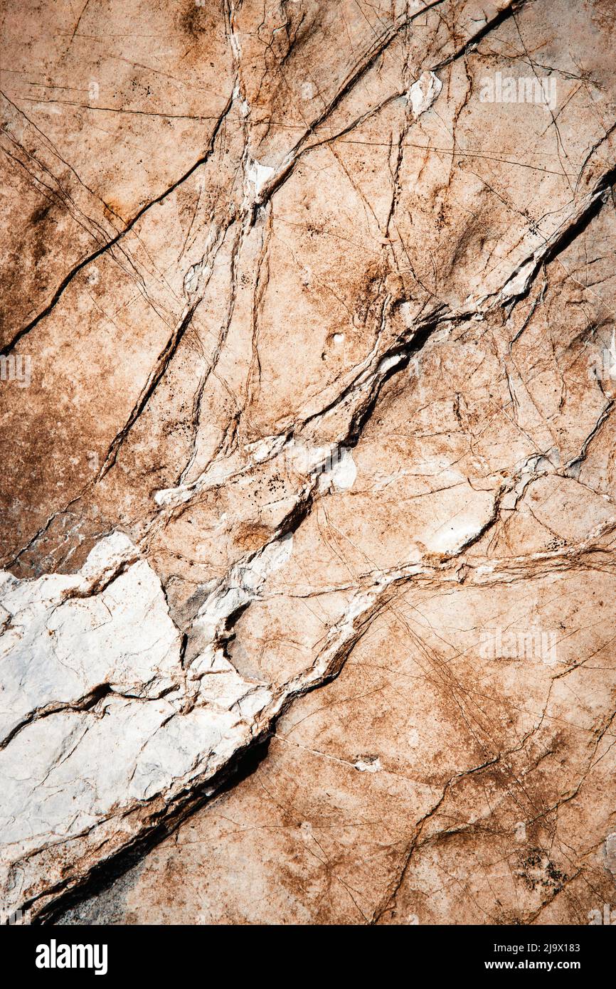 Zusammenfassung Hintergrund oder Textur alten Kalkstein aus Geädert Stockfoto