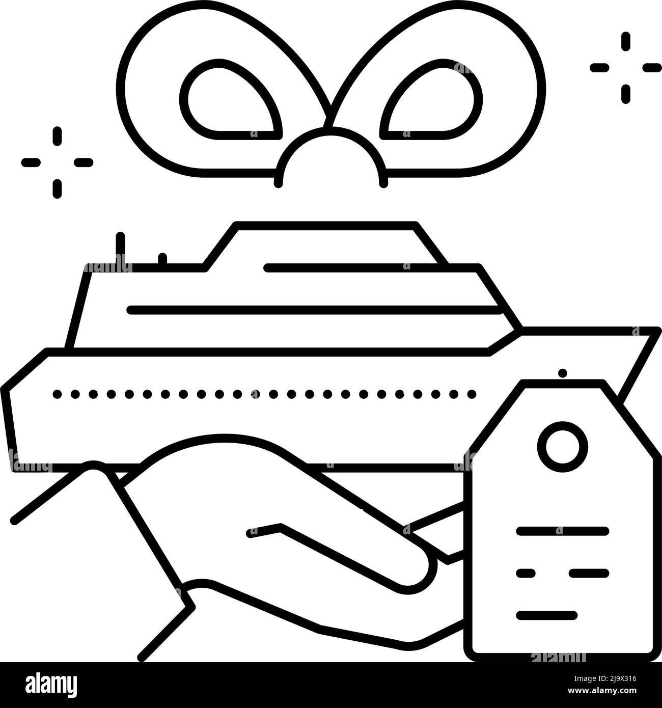 All-inclusive-Kreuzfahrtsymbol Vektorgrafik Stock Vektor