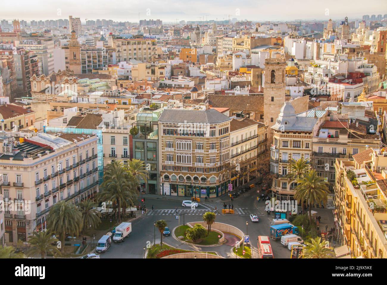 Wunderschöne spanische Stadt Valencia. Fotos vom historischen Zentrum Stockfoto