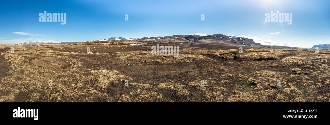 Hekla ist einer der aktivsten Vulkane Islands Stockfoto