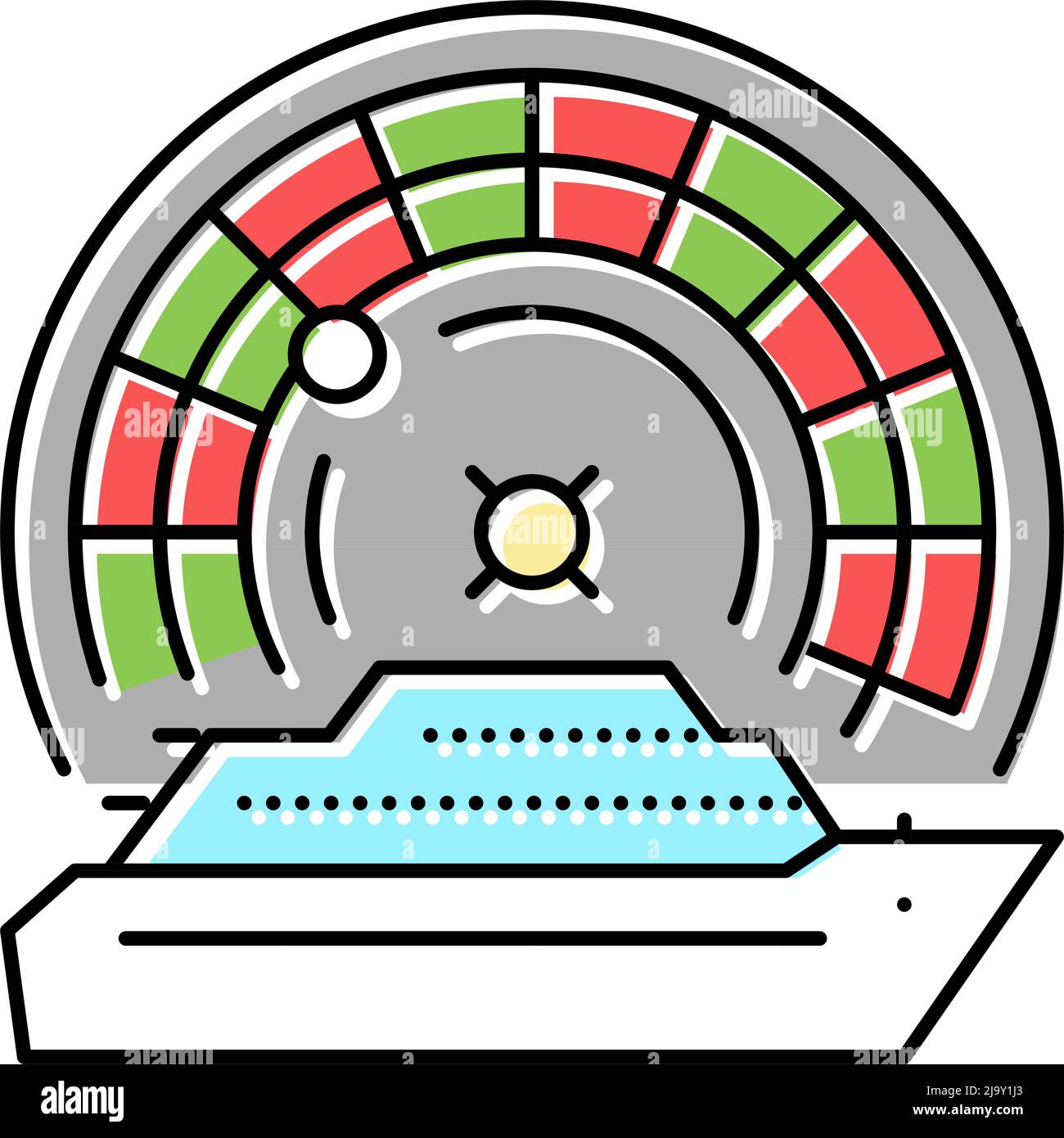 casino Kreuzfahrt Farbe Symbol Vektor Illustration Stock Vektor