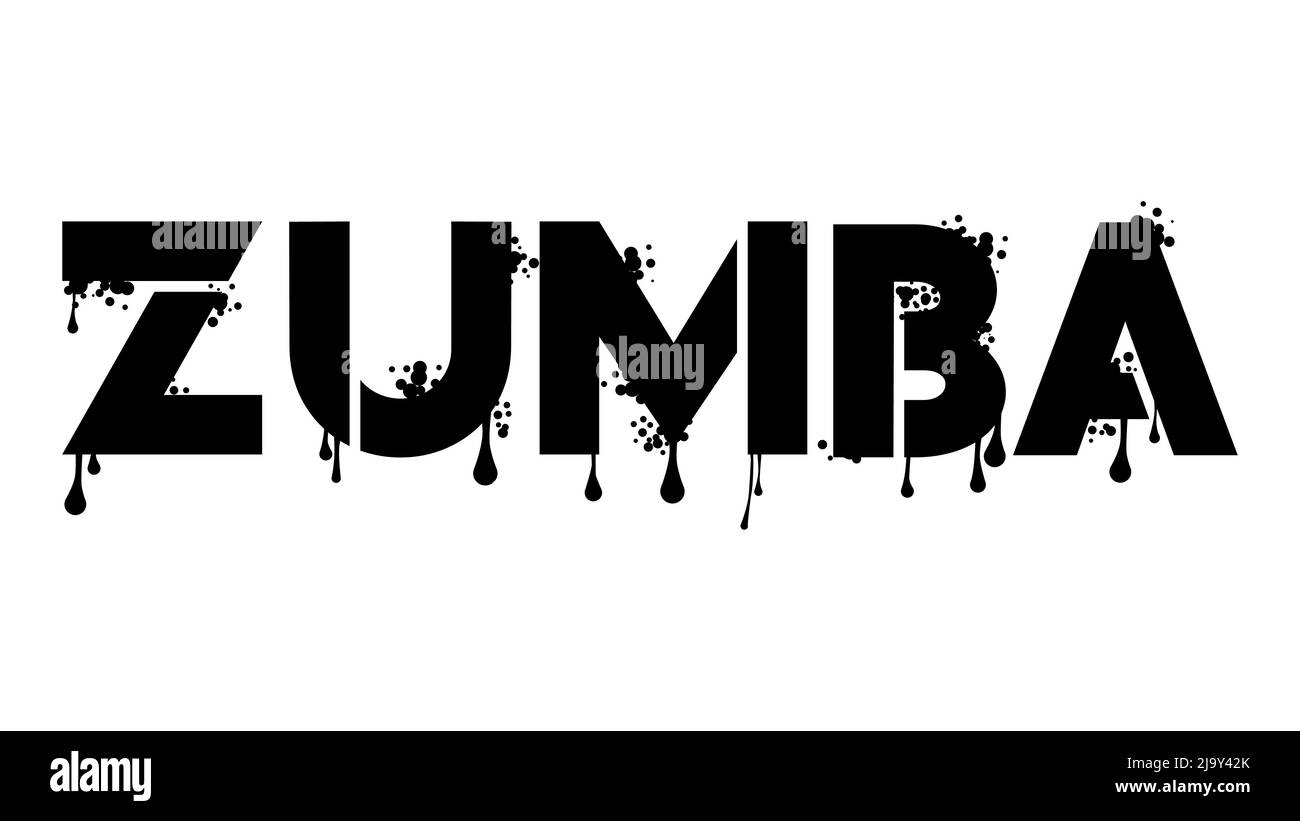 Zumba. Graffiti-Tag. Abstrakte moderne Straßenkunst Dekoration in städtischer Malerei Stil durchgeführt. Stock Vektor