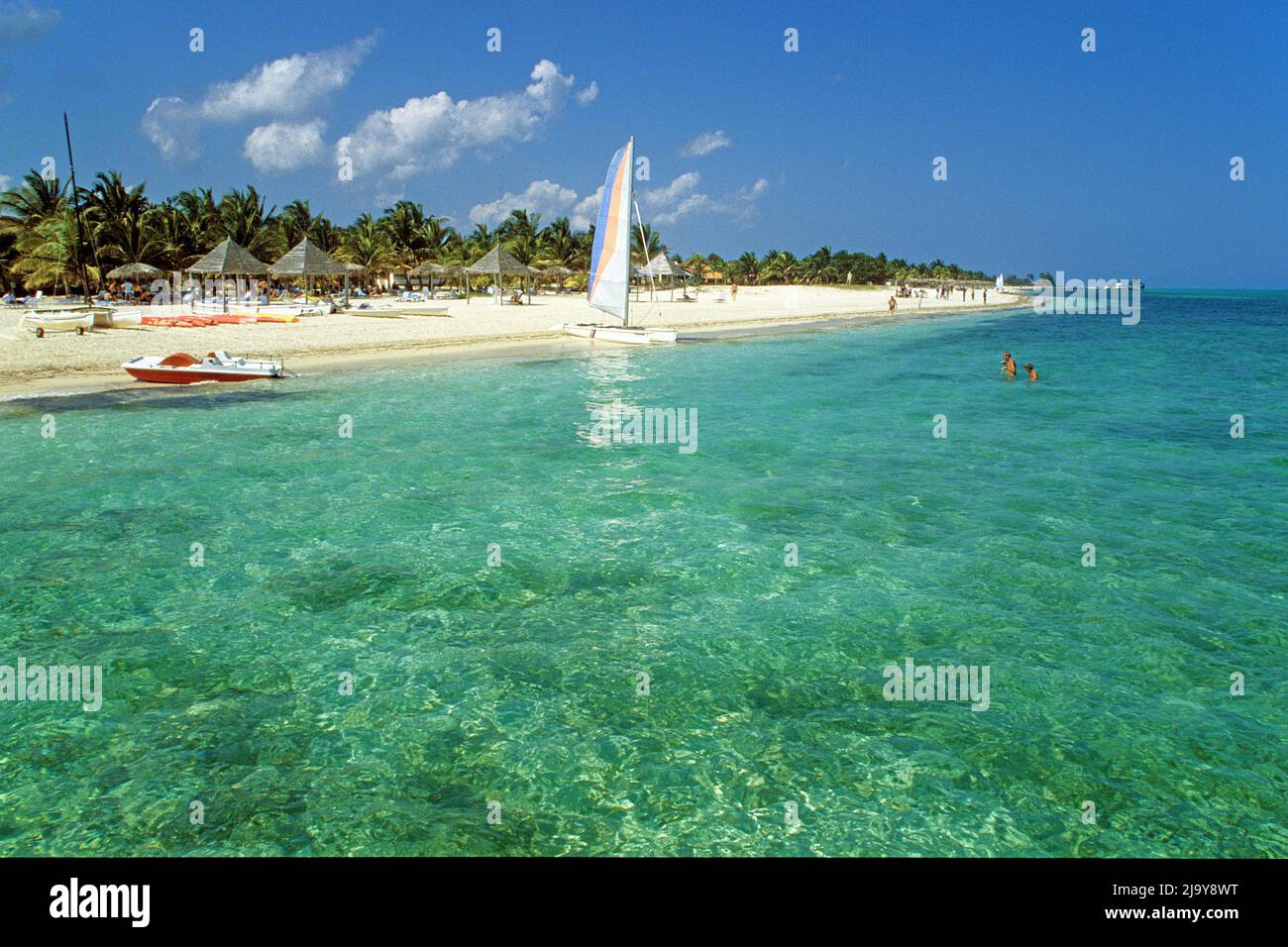 Strandleben in Santa Lucia, Provinz Camaguey, Kuba, Karibik | Strandleben in St. Lucia, Provinz Camaguey, Kuba, Karibik Stockfoto