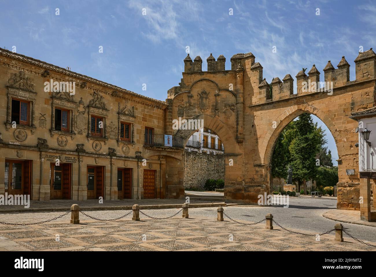Puerta de Jaen, Baeza, Jaen, Andalusien, Spanien Stockfoto
