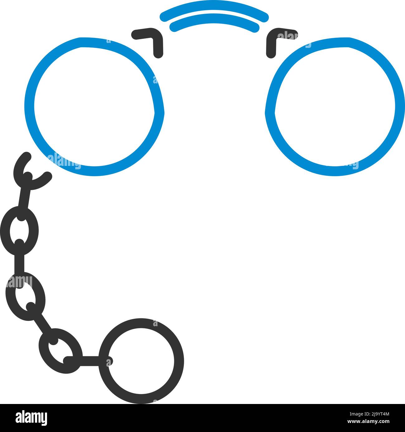 Pince-Nez-Symbol. Editierbare Fett Formatigte Kontur Mit Farbfüllungsdesign. Vektorgrafik. Stock Vektor