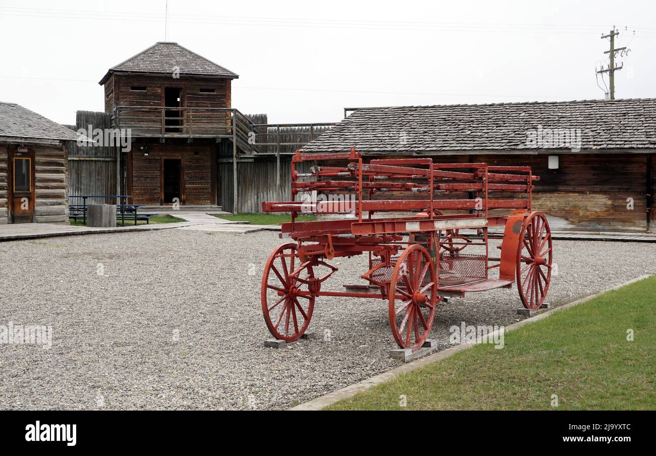 Das Fort, Museum der North West Mounted Police, Fort Macleod Stockfoto