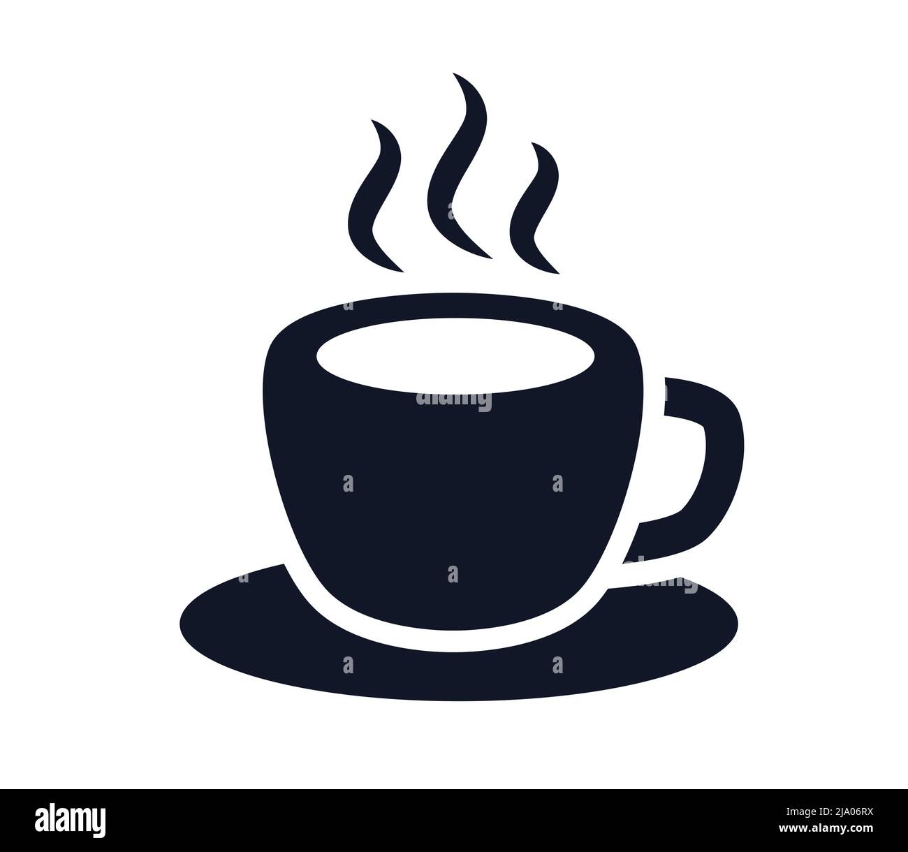 Vektorgrafik für Kaffeesuppe, Tee oder andere heiße Getränke Stock Vektor