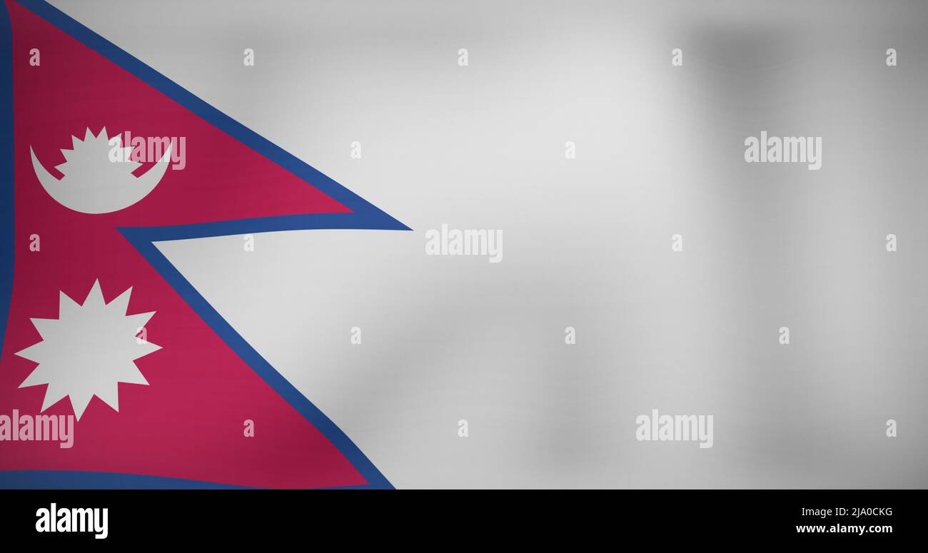 Bild der winkenden Flagge nepals Stockfoto