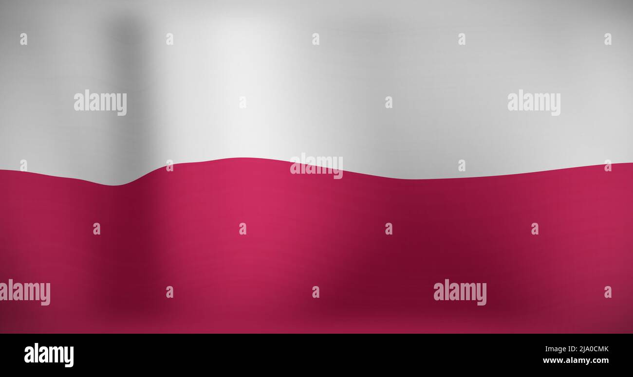 Bild der winkenden Flagge polens Stockfoto