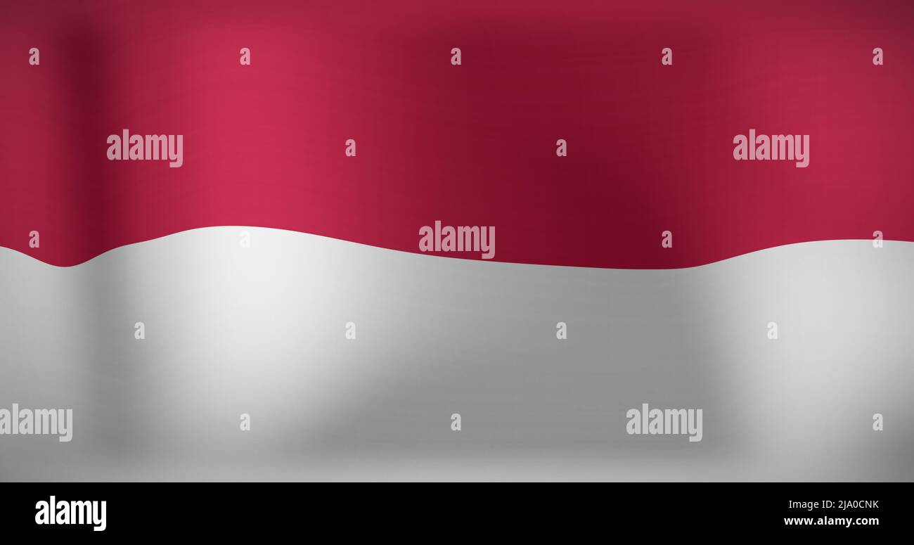 Bild der schwenkenden Flagge indonesiens Stockfoto