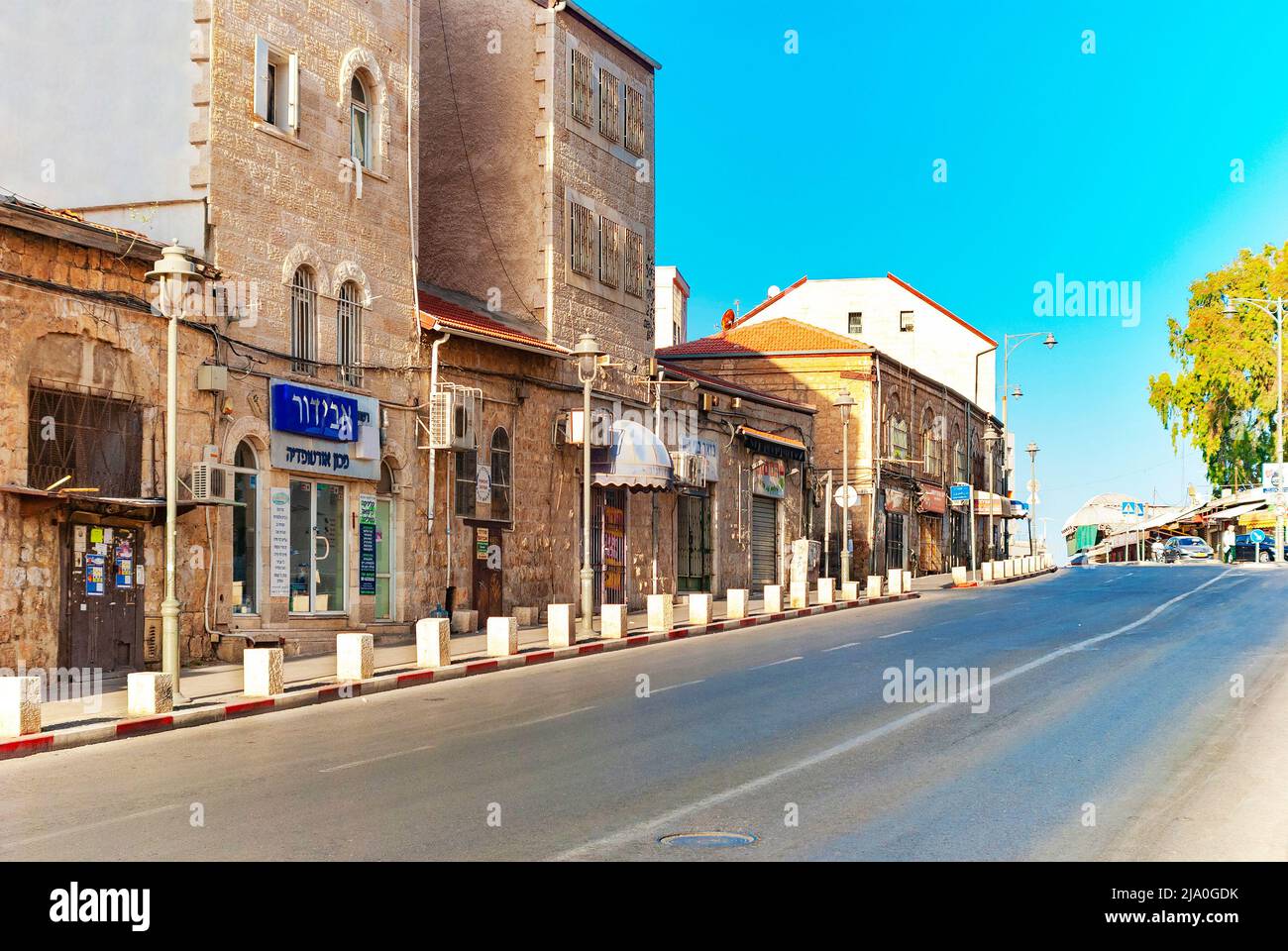 Jerusalem. Israel. Agripas Street am frühen Morgen Stockfoto